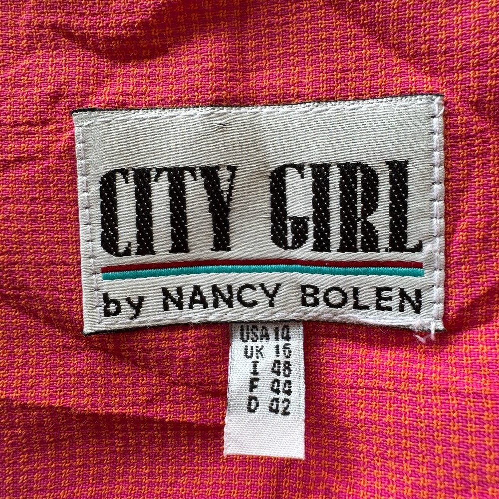City Girl by Nancy Bolen pink blazer jacket Size 14 XL retro vintage style - Picture 13 of 13